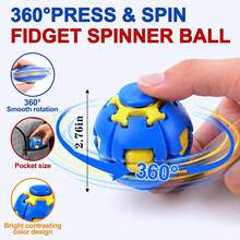 1/3/5/10pcs Spherical Sensory Fidget Toys, Creative Colorful Multi-Color Stress Relief Smooth Rotating Puzzle Toys, Portable Home Office Desktop Fidget Toys - Multicolor - View 4
