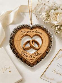 1/3/5 piezas Decoración colgante de acrílico personalizada 2D "Juntos para siempre" para aniversario de pareja, regalo reflexivo para ella, regalo para novio, decoración de boda - Multicolor - Ver 6