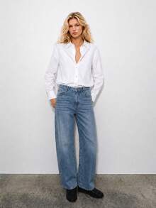 Zerodot Women Blue Denim Relaxed Fit Jeans Casual Daily Fall Pre Fall - Light Wash - View 1