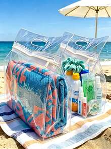1pc EVA Swim Bag: 1pc Dry/Wet Separation Storage Bag, Suitable For Beach Or Pool Travel, Swimsuit Storage Bag, Zipper Closure, Lightweight And Portable, Perfect For Swimsuits, Towels And Travel Essentials, Ideal For Beach, Pool, Gym, Vacation - Multicolor - View 1