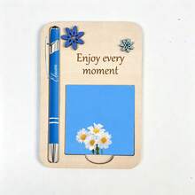 Personalized Memo Set With Pen, Engraved Wooden Desktop Organizer, Sticky Notes To-Do List Reminder, Stationery Gift Suitable For Colleagues, Students And Home Office - Sets - View 13