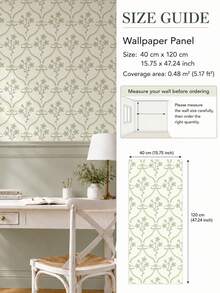SUPSTICKER Matching Floral & Stripe Peel And Stick Wallpaper Collection, Self-Adhesive Removable Wallpaper For Living Room, Bedroom & Entryway, Choose Your Pattern - 1PC - View 23