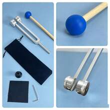 1 Set Tuning Fork Kit With Different Frequencies And Accessories, Clear And Melodic Sound When Struck, Suitable For Leisure Moments - Multicolor - View 1