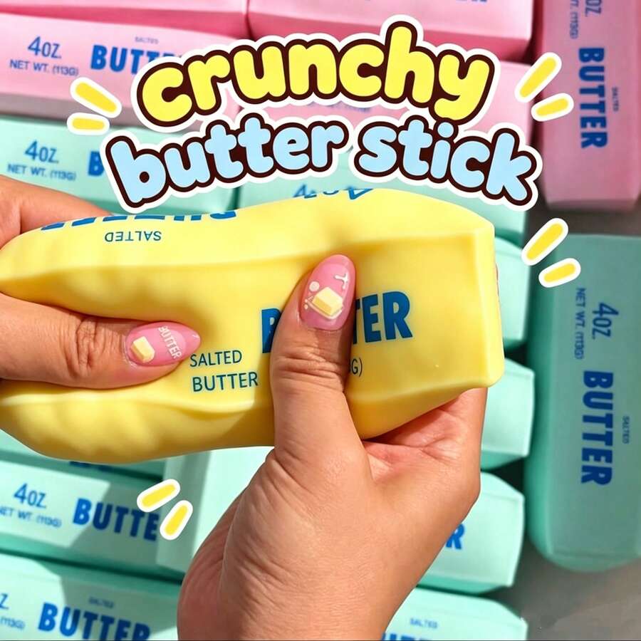 Slow Rebound Stress Relief Toy Butter Stick Soft Bag Squeeze Toy For Adults - Multicolor - View 1