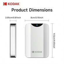 Kodak P232 Portable Hard Drive, USB-A, 5Gbps, 1TB, Dual Hard Drive Function, One-Click Backup, High-Speed ​​Transfer Without Lag, Suitable For Router/Laptop/TV/PS4 Data Storage - View 3