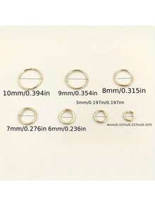 10/100pcs Gold & Silver Open Jump Rings - High Quality Metal Open Ring Connectors, Suitable For DIY Jewelry Making Accessories - Multiple Sizes (4-10mm), Can Be Used For Customized Designs - Multicolor - View 3