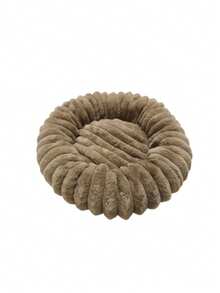 Soothing Pet Bed, Soft Plush Donut-Shaped Round Pet Nest With Raised Soft Cushion Edge, Warm Machine Washable Non-Slip Mat, Suitable For Indoor Cats And Small Dogs, 19.7 Inches (50cm), Max Weight Capacity 11 Lbs (5kg) - Multicolor - View 9
