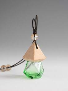 Suspended Car Air Freshener Bottle, Refillable Empty Glass Car Diffuser Bottle, Adjustable Braided Rope And Crystal Beads, Heat-Resistant And Leakproof Pendant Perfume Container, Rearview Mirror Suspension Ornament For Car Interior Decoration - Multicolor - View 9