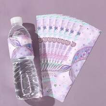 Stiker Botol Air Mineral Motif Putri Duyung Sempurna, Stiker Segel Persegi Panjang untuk Ulang Tahun, Pernikahan, Pesta Tema, dll. Stiker Plastik Kertas Dekorasi Botol Anggur - Putri duyung - View 4