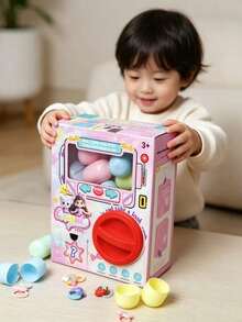 Children's Pink Gashapon Machine, Claw Machine Gift Gashapon Machine DIY, Surprise Toy Gift Birthday Lucky Draw Box For Friends - Multicolor - View 3