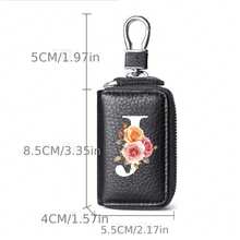 White Rose Run Printed Letter Multi Functional Zipper Coin Women's Zero Wallet Portable Mini Change Coin Bag,Gifts Full Of Love, Interesting Gift - Multicolor - View 4