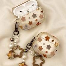 Casing Pelindung Earphone Kartun Bintang Modis dengan Liontin Bintang, Tahan Guncangan dan Debu, Kompatibel dengan Earphone Apple, Aksesori Fashion Remaja, Kemasan Tunggal, Ideal untuk Penggunaan Sehari-hari dan Hadiah. - Gaya bintang kartun aneka warna - View 1