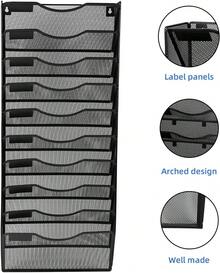 Organizador De Archivos De Pared De Malla De 5 - Beis - Ver 5
