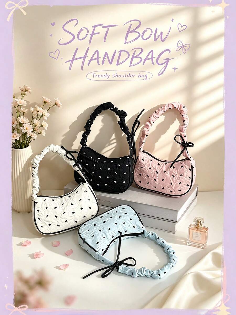 1PCK Casual Minimalist Shoulder Bag, Zipper Design, Suitable For Daily Outings, Shopping, Photography, Can Easily Accommodate Daily Essentials, Versatile Item, Applicable To Various Styles And Occasions - Multicolor - View 1