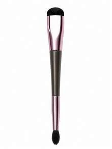 1pc Dual-Ended Contouring Brush, Multi-Functional Makeup Brush, Suitable For Nose, Eye Corners, Tear Troughs, Nose Bridge, Lip Base And Other Shadow & Highlight Contouring, Soft Synthetic Bristles, Facial Sculpting Makeup Tool - Multicolor - View 2