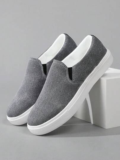 Zapatillas deportivas casuales versátiles para hombre talla grande, de malla, sin cordones, de lona, transpirables, ligeras, con suela blanda, para correr y viajar