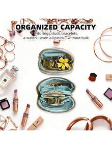 Portable Foldable Jewelry Storage Bag, Large Capacity Multi-Layer Compartments, Earring Ring Necklace Bracelet Stud Brooch Jewelry Organizer Box - Multicolor - View 6