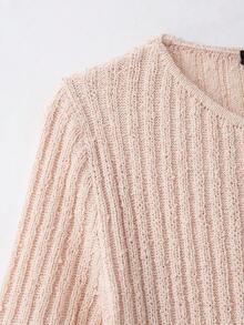 DEEKA Autumn New Women's European And American Style Fashion Minimalist Versatile Design Niche Tassel Knit Top Jacket - Pink - View 6