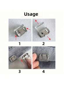 10/8/6/4/1pc Invisible Pants Shortener Clips, Leg Hem Clips With Hidden Snap Closure, No-Sew Pants Length Shortener, Rolled Clips To Prevent Pants Dragging On The Ground - Multicolor - View 10