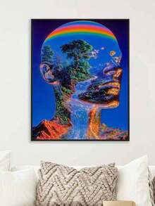 DIY Surreal Landscape Human Head (Frameless 8x12 / 16x20 Inches) Paint By Numbers Kit (Acrylic) Arts & Crafts For Adult Beginners, Relaxing Home Wall Decor, And Unique Creative Holiday Gifts - Sets - View 5