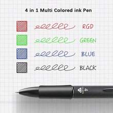 1/5 buah Pulpen Tinta Netral 4-in-1, Pulpen Ballpoint 4 Warna yang Dapat Ditarik, Tulisan Halus, Alat Tulis Desain Klip Saku Portabel, Cocok untuk Remaja, Pelajar, dan Pekerja Kantoran - Berbagai gaya - View 3