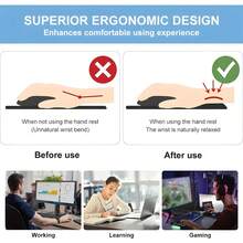 1pc 2D Flat Whimsical Heart-Themed Wrist Rest Mouse Pad - Ergonomic Support, Suitable For Office And Home Use, Perfect Gift With Heart Design - 1pc - View 4