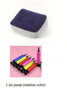 Inflatable Foot Rest Pillow, Office Foot Cushion, Portable Leg Support Pillow For Desk Travel,Portable Inflatable Foot Rest Cushion, Soft Leg Elevation Pillow, Foldable Foot Support For Office Desk Airplane Travel Home Use - Multicolor - View 11