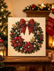 1 pieza Nueva Serie de Pintura de Perlas de Navidad, Arte de Lienzo Creativo DIY Hecho a Mano con Strass, Adecuado para Decoración de Dormitorio, Arte de Pared de Sala de Estar, Acento de Habitación, Obra de Arte, Regalo de Cumpleaños para Novia, Regalo de Vacaciones para Mejor Amiga, Navidad, Año Nuevo, Regalo del Día de San Valentín - Dibujos animados - Ver 14