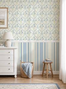 SUPSTICKER Matching Floral & Stripe Peel And Stick Wallpaper Collection, Self-Adhesive Removable Wallpaper For Living Room, Bedroom & Entryway, Choose Your Pattern - 1PC - View 5
