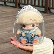 10/15/17cm Plush Doll Storage Bag, PVC Transparent Doll Display Bag, SP Doll Transparent Bag, Transparent Storage Box, Fan Support Ita Bag, Suitable For Anime Cartoon Dolls, Doll Bag For Labubu. Pink Border Product Does Not Include Doll - Dustproof Storage Protective Case - View 3