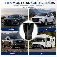Car Cup Holder Expander, Fits 32-40oz Water Bottles, Large Car Cup Holder Adapter With U-Shaped Handle Slot, Anti-Shake Drink Holder, Suitable For Insulated Tumblers, Travel Mugs And Water Bottles - Multicolor - View 6