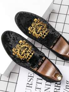 New Men's Loafers, Minimalist Solid Color, Suede, Low-Top, Fashionable British Style, Soft Sole, Comfortable Casual Shoes, Suitable For Parties, Banquets And Vacations. [Product Size Runs Small, Please Choose Appropriate Size] - Black - View 2
