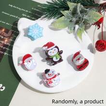 Weihnachts Mini Haarspangen Set, süßer Weihnachtsmann, Schneemann, Pinguin, Schneeflocke Haarspangen, mädchenhafte Feiertags-Seitenhaarspangen, neue Cartoon glänzende Haarzubehör, Weihnachtsparty Outfit Zubehör, exquisites Nischen-Geschenk, sicherer Griff und rutschfest - Verschiedenfarbig - Übersicht 11