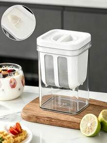 Separador de yogur griego de gran capacidad - Filtro de yogur para cocina, para separar el suero, apto para jugos, yogur, kéfir, tofu y queso (blanco), sin bisfenol A. - Versión mejorada en blanco - Ver 2