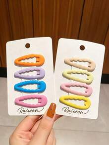 8/6/4/1pc Dopamine Cute Sweet BB Hair Clips, Colorful Floral Print Hair Clips, Side Hair Clips, Bangs Clips, Forehead Hair Clips, Suitable For Daily Outdoor Use - Multicolor - View 3