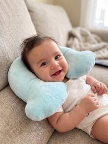 momscare 1 buah Bantal Aksesori Kereta Bayi, Warna Polos Bergaris Aprikot, Bentuk Bulan & Awan, Cocok Untuk Penggunaan Sehari-hari, 6-12 Bulan - MultiWarna - View 7