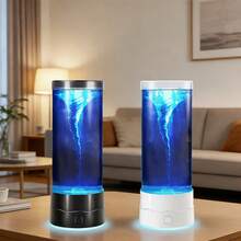 Whirlwind Aquarium Light , LED Lighting, , With 7 Dynamic Color Changing Settings, Ideal For Aquarium Enthusiasts, Automatic Rotating Tornado Design, Suitable For Room Decor And Christmas/Birthday Gifts Whirlwind Lamp - Multicolor - View 5