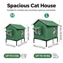Outdoor Cat House Detachable Elevated Waterproof Pet Bed - Multi-color - View 8