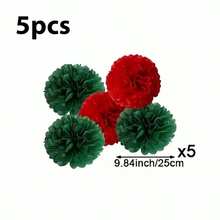 26/2pcs Bunga Kertas Merah & Hijau Natal, Lampion Kepingan Salju dan Dekorasi Spiral, Dekorasi Langit-langit Liburan, Cocok untuk Acara dan Pesta Natal, Juga Cocok untuk Dekorasi Rumah, Jendela dan Toko - MultiWarna - View 13