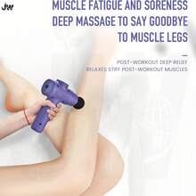 JW Massage Gun Professional Massage Gun - Multiple Massage Heads For Various Body Parts. USB Charging Device. Compact And Lightweight Design. Suitable For Use At Home, Office, And During Travel. Large Promotion Of Massage Hammer. - Multicolor - View 3