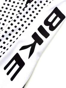 New Long Sleeve 1pc Spring/Autumn Men's Cycling Jersey, Printed Quick-Dry Breathable Mesh Mountain/Road Bike Cycling Top - Universal Version, Suitable For Cycling, Off-Road, Motorcycle Touring, Hiking, Training, Casual Wear - Black and White - View 4