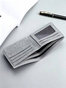 Men's Canvas Short Wallet, Lightweight And Portable, With Multiple Card Slots, Suitable For Daily Commute, Travel, Shopping, Also Can Be Given As A Gift - Multicolor - View 5