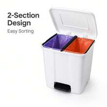 Formal Household Garbage Four-Classification Trash Can Household Two-In-One Kitchen Large Capacity Dry And Wet Separation Super Large - A - View 7