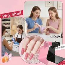 1pc Handheld Nail Art Stand, Small Wearable Adhesive Nail Art Holder, Portable Mini Nail Art Support Rack, Acrylic Nail Art Tool Holder With Non-Slip Base, Provides Stable Support, Suitable For Nail Artists, Desktop Nail Art Storage - Multicolor - View 6