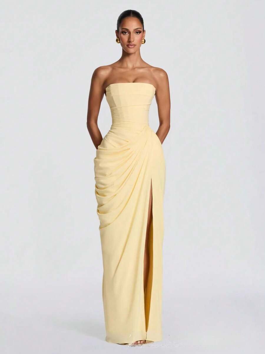Women Formal & Evening Dresses - Yellow - View 1