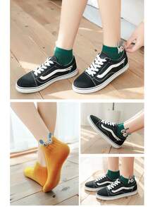 1 Pasang Kaos Kaki Kasual Olahraga Luar Ruangan, Kaos Kaki Wanita - MultiWarna - View 4