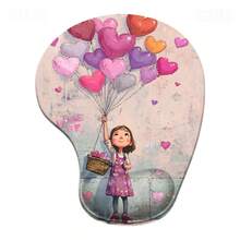 1pc 2D Flat Whimsical Heart-Themed Wrist Rest Mouse Pad - Ergonomic Support, Suitable For Office And Home Use, Perfect Gift With Heart Design - 1pc - View 7