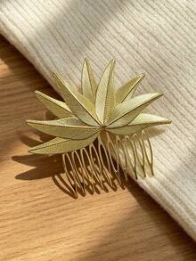 1/2/5pcs Gold Dandelion Side Hair Combs, Bridal Wedding Hair Accessories, Bridesmaid Updo, Party & Vacation Suitable - Multicolor - View 16