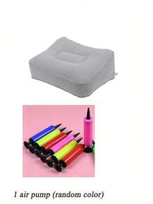 Inflatable Foot Rest Pillow, Office Foot Cushion, Portable Leg Support Pillow For Desk Travel,Portable Inflatable Foot Rest Cushion, Soft Leg Elevation Pillow, Foldable Foot Support For Office Desk Airplane Travel Home Use - Multicolor - View 12