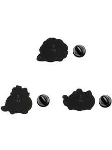 3pcs Cute Halloween Pumpkin Cat Enamel Pins, Cartoon Ghost Badges, Fashion Clothing Backpack Accessories, Halloween Gifts For Friends - Multicolor - View 9